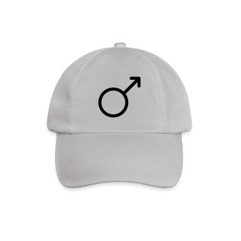 Symbol für das männliche Geschlecht - Baseballkappe - Grau - Vorne