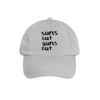 Suns out guns out - Baseballkappe - Grau - Vorne