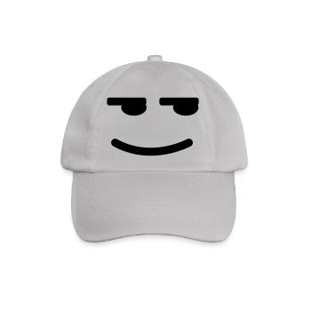Zufriedener Smiley - Baseballkappe - Grau - Vorne