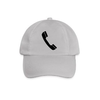 Telefon - Baseballkappe - Grau - Vorne