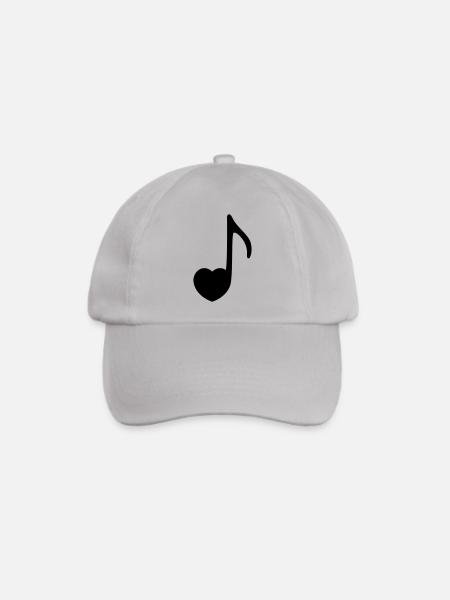 musik - Baseballkappe - Grau