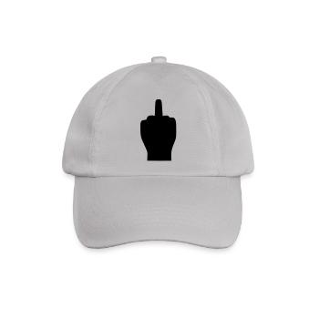 Finger-Gruß - Baseballkappe - Grau - Vorne
