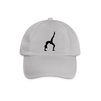 Sportlerin Yoga Bodenturnen Kunstturnen Girl - Baseballkappe - Grau - Vorne