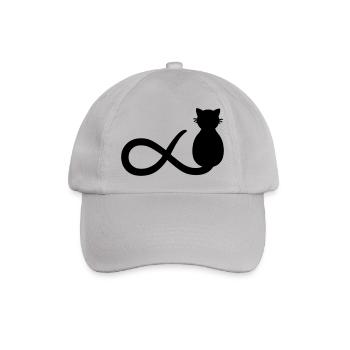 Unendlichkeit Katze - Baseballkappe - Grau - Vorne