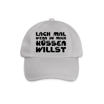 Lach mal, wenn Du mich küssen willst - Baseballkappe - Grau - Vorne