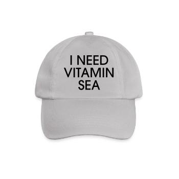 I NEED VITAMIN SEA - Baseballkappe - Grau - Vorne