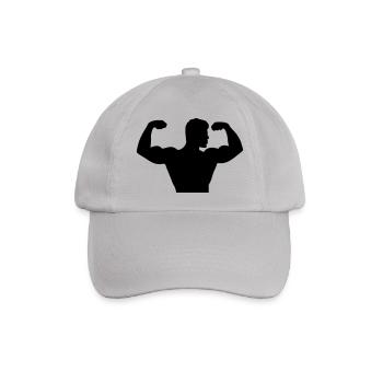 muscle_male - Baseballkappe - Grau - Vorne