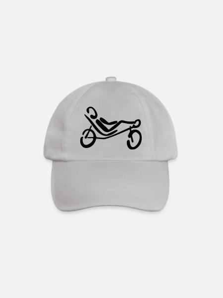 Liegerad Fahrrad - Baseballkappe - Grau