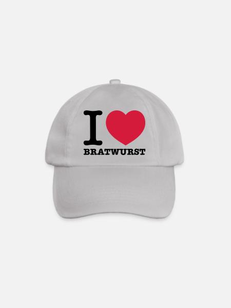 i love bratwurst - Baseballkappe - Grau