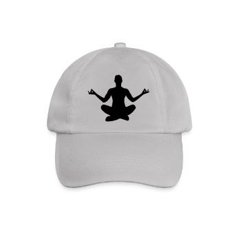 Yoga Pose Silhouette - Baseballkappe - Grau - Vorne