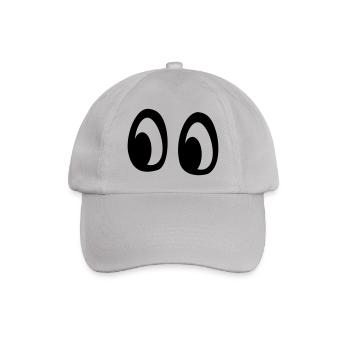 Große Augen - Baseballkappe - Grau - Vorne