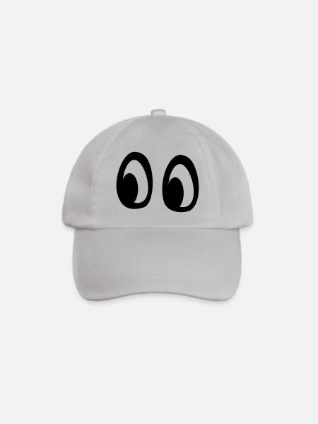 Große Augen - Baseballkappe - Grau