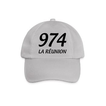 974 La Réunion - Baseballkappe - Grau - Vorne