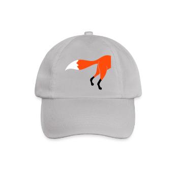 Halber Fuchs Hinterteil Hinten Hintere Hälfte Cool - Baseballkappe - Grau - Vorne