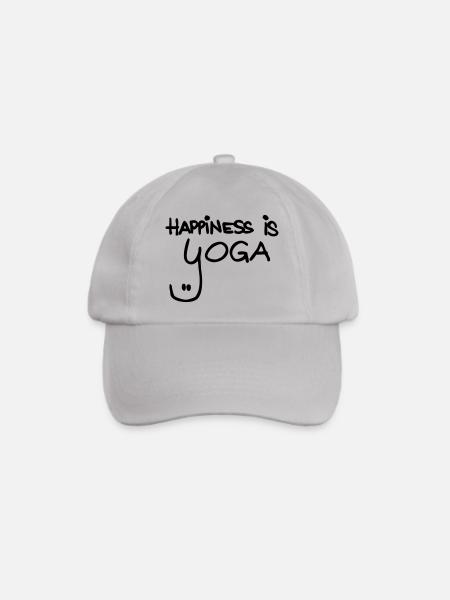 happiness is yoga - Baseballkappe - Grau