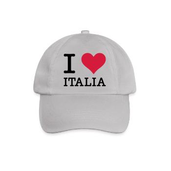 I Love Italia - Baseballkappe - Grau - Vorne