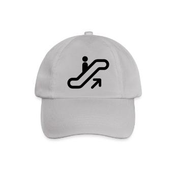 Rolltreppe,Kaufhaus,Einkaufen,U-Bahn,S-Bahn - Baseballkappe - Grau - Vorne