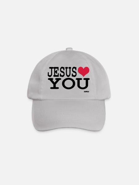 jesus loves you - Baseballkappe - Grau
