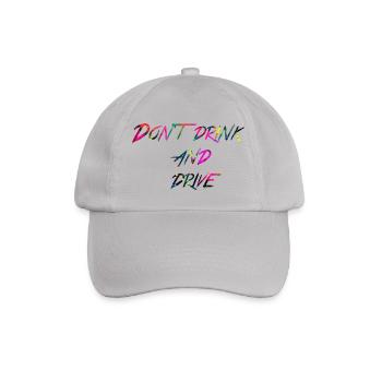 Regenbogen Don t drink and drive - Baseballkappe - Grau - Vorne