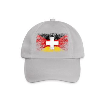 Deutschland Schweiz 001 - Baseballkappe - Grau - Vorne