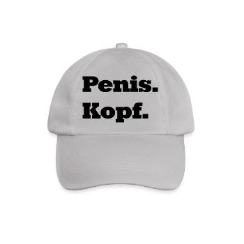 Penis Kopf. Peniskopf - Baseballkappe - Grau - Vorne