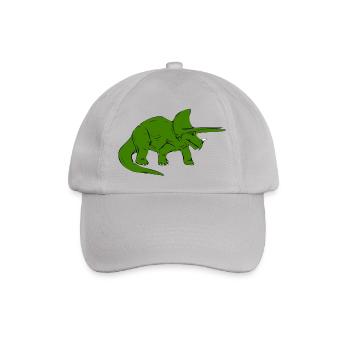 Dinosaurier Shirt für Kinder und Jugendliche - Baseballkappe - Grau - Vorne