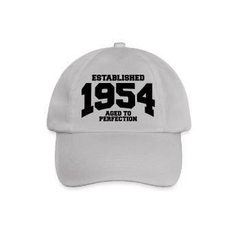 aged to perfection established 1954 (de) - Baseballkappe - Grau - Vorne