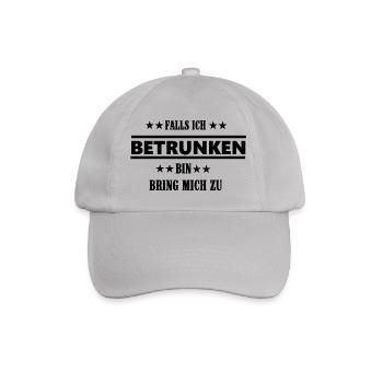 betrunken - Baseballkappe - Grau - Vorne