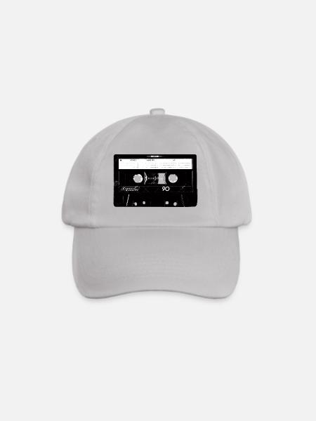 Kassette Recorder Old School Logo Design - Baseballkappe - Grau