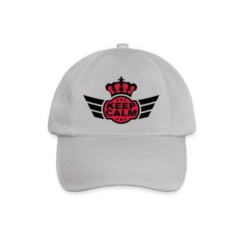 Keep Calm - Baseballkappe - Grau - Vorne