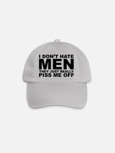 Hate Men - Baseballkappe - Grau