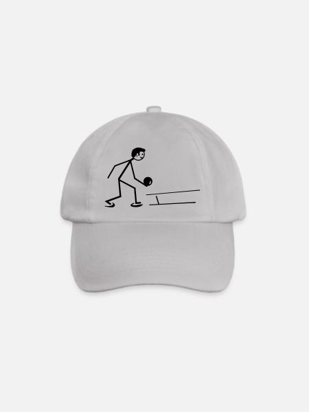 Kegeln, Bowling - Baseballkappe - Grau