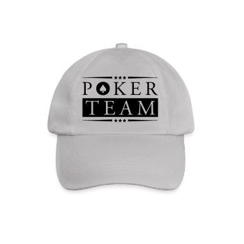 poker team - Baseballkappe - Grau - Vorne