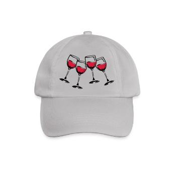 rotwein glaeser - Baseballkappe - Grau - Vorne