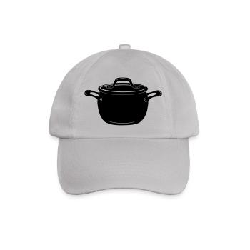 Suppe oder Pfanne - Baseballkappe - Grau - Vorne