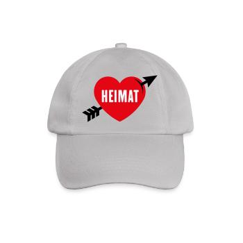 Heimatliebe (Heimat, Heimatland, Heimatstadt / 3C) - Baseballkappe - Grau - Vorne