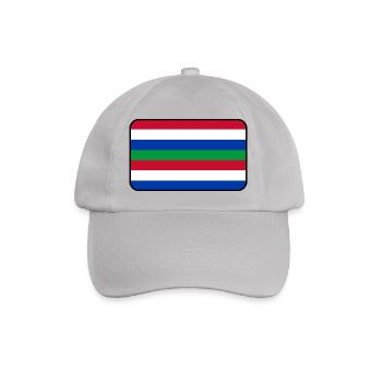 Schier-Flaggenlogo – Inselkleidung - Baseballkappe - Grau - Vorne