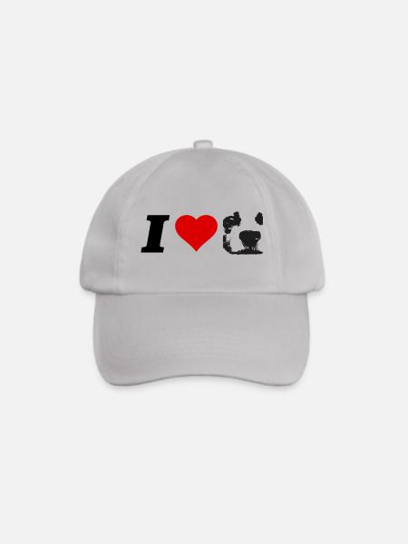 I Love Jack Russel - Baseballkappe - Grau