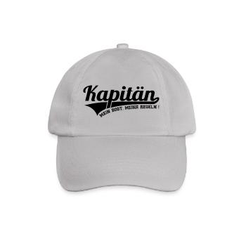 Kapitän Skipper - Mein Boot meine Regeln - Baseballkappe - Grau - Vorne