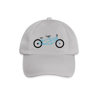 Tandem Rad Fahrrad blau - Baseballkappe - Grau - Vorne