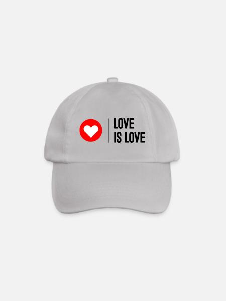Love is Love - Baseballkappe - Grau
