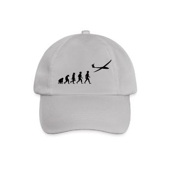 Evolution Segelflugzeug Segelflieger Flugzeug - Baseballkappe - Grau - Vorne