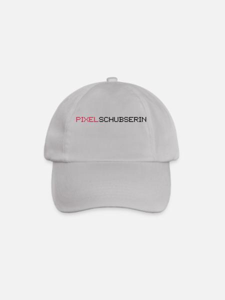 Pixelschubserin im Design von Pixeln, 2fb - Baseballkappe - Grau