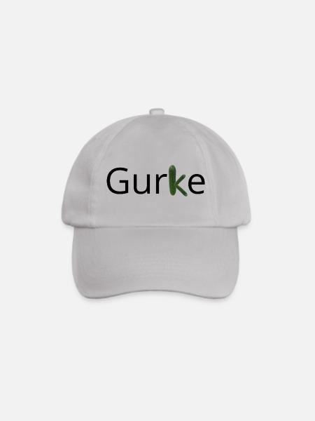 Gurken-Motiv - Baseballkappe - Grau