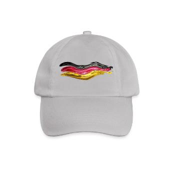 Deutschland Deutschlandflagge Deutschlandfahne WM - Baseballkappe - Grau - Vorne