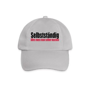 Selbstständig Arbeit Geschenk Geburtstag Chef - Baseballkappe - Grau - Vorne