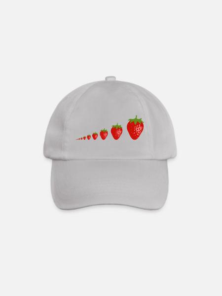 Erdbeeren - Baseballkappe - Grau