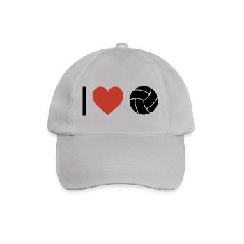 Ich Herz Volleyball Sport - Baseballkappe - Grau - Vorne