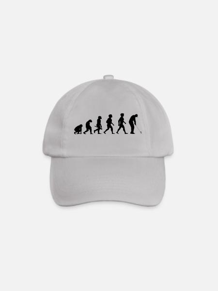 Evolution Golf Golfer Golfspieler Golfplatz - Baseballkappe - Grau
