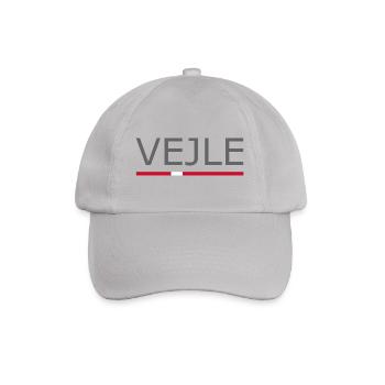 Vejle - Denmark Flag - Dänemark - Baseballkappe - Grau - Vorne